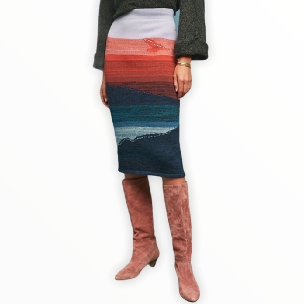 Sunset knit midi skirt Anthropologie